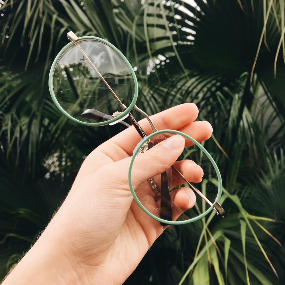 Warby parker aloe green milton glasses